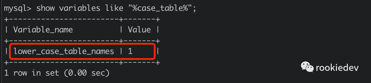 mysql case table